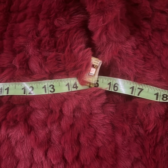 Faux Fur Wine Color Vest by Love Token XS - Picture 6 of 6